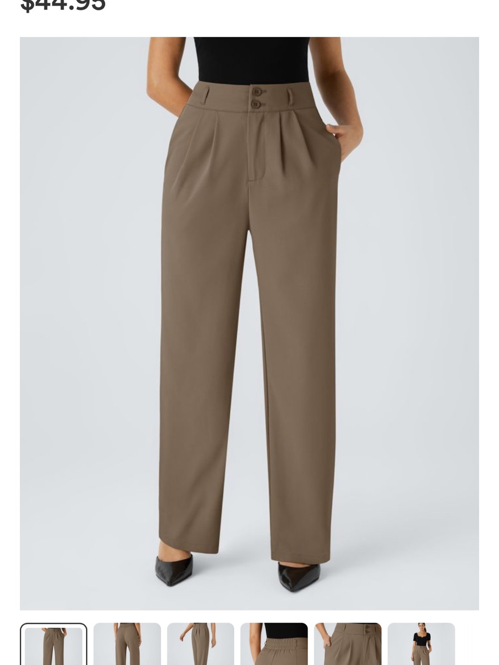 Halara Plus Size Flex High Waisted Zipper Pocket Shirred Straight Leg Pants